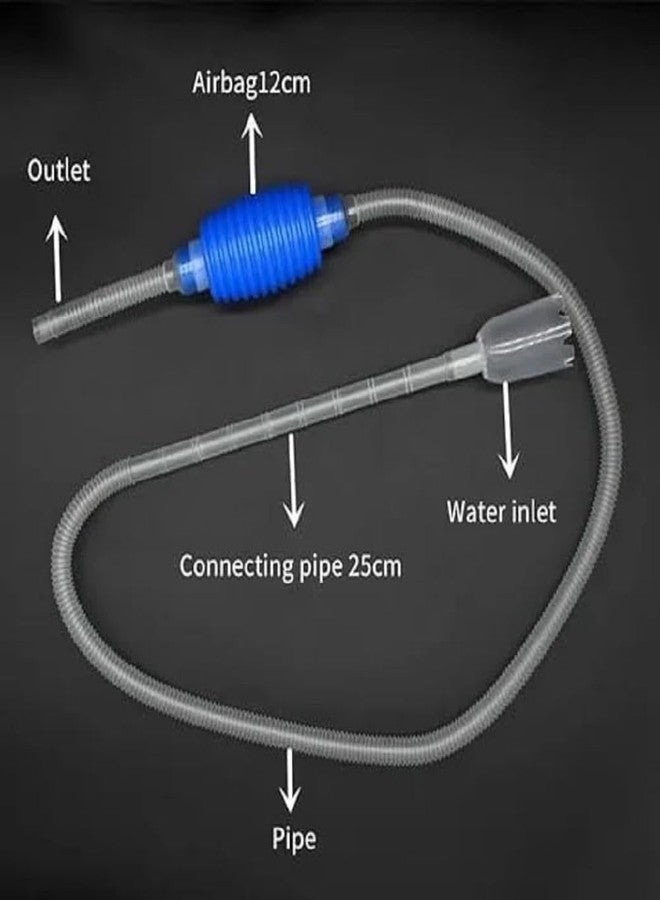 Naivete Fish Tank Water Cleaning Pump/Siphon Vacuum For Water Changing/Flexible Aquarium Gravel Cleaner Siphon Pump For Fish Tank Cleaning And Water Exchange, (Large Size 146 CM) (1 PC) - Image 2
